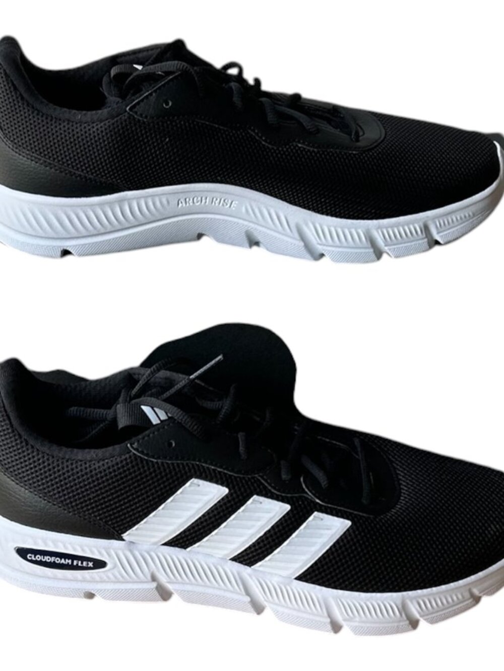 adidas Men's Cloudfoam Flex Sneaker, Black, Size 10 - Picture 3 of 7